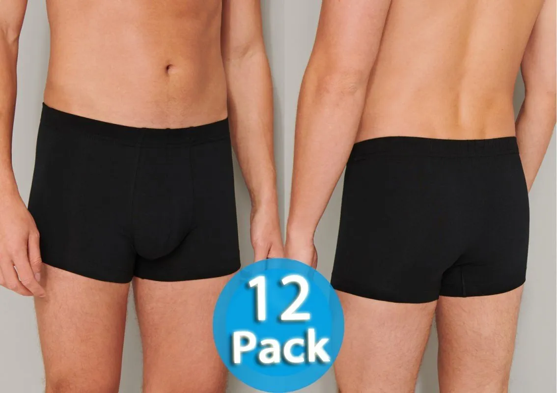 12er SPARPACK SCHIESSER SHORTS 95/5 - schwarz 12er SPARPACK SCHIESSER SHORTS 95/5 - schwarz