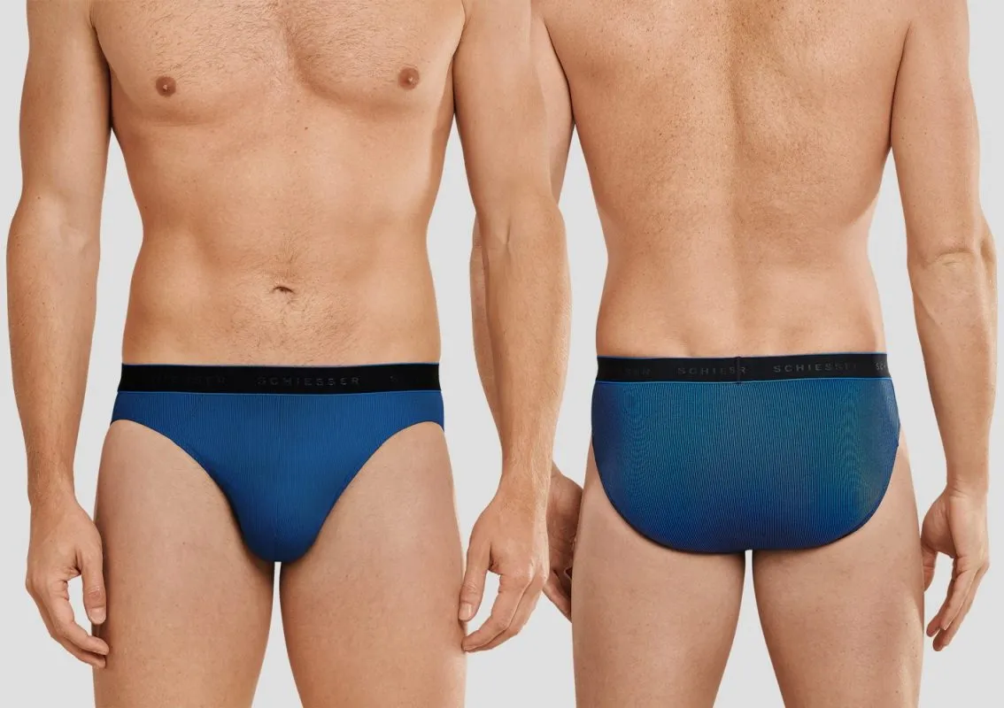 Men's Rio Briefs SCHIESSER Sports Club - aqua-blue Men's Rio Briefs SCHIESSER Sports Club - aqua-blue