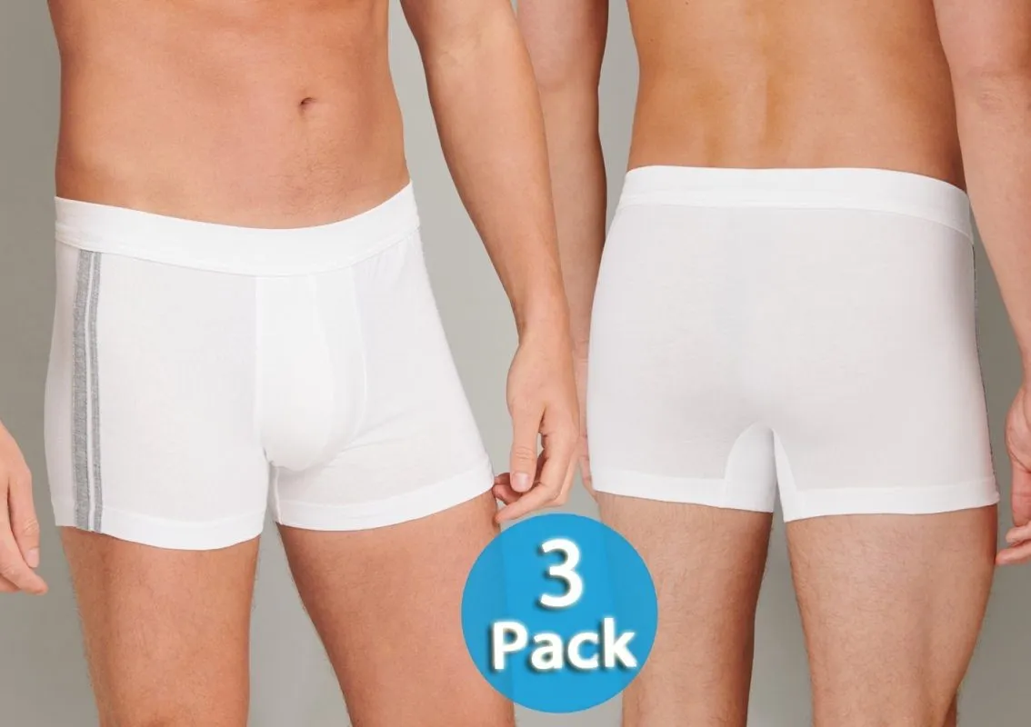 3-Pack Men's Boxer Briefs SCHIESSER 95/5 - white striped 3-Pack Men's Boxer Briefs SCHIESSER 95/5 - white striped