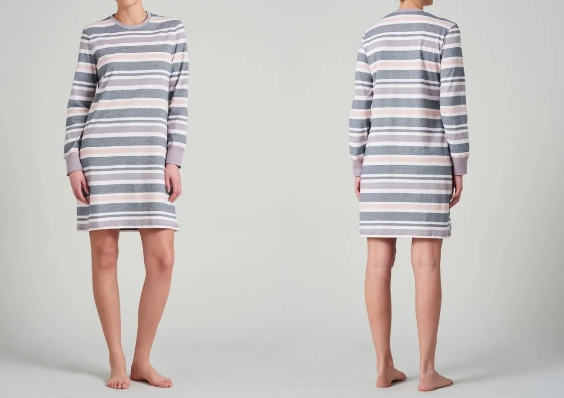 Women's Long-sleeved Sleepshirt SCHIESSER Sportive Stripes Women's Long-sleeved Sleepshirt SCHIESSER Sportive Stripes