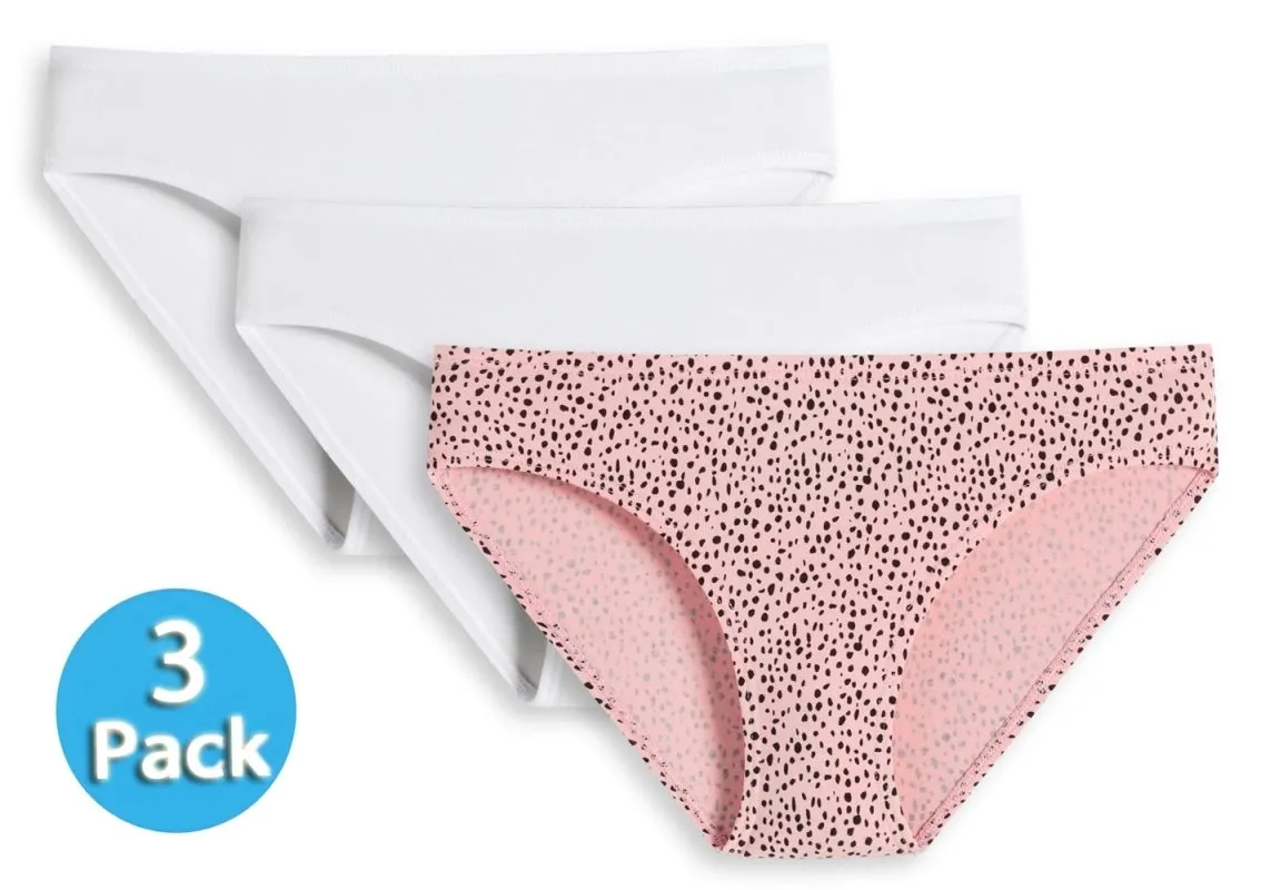 3-Pack Girls' Briefs Schiesser 95/5 - 1x Powder Pink and 2x White 3-Pack Girls' Briefs Schiesser 95/5 - 1x Powder Pink and 2x White