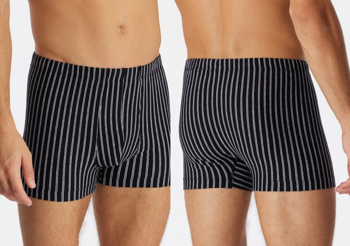 Men's Boxer Briefs SCHIESSER 95/5 - blak striped Men's Boxer Briefs SCHIESSER 95/5 - blak striped