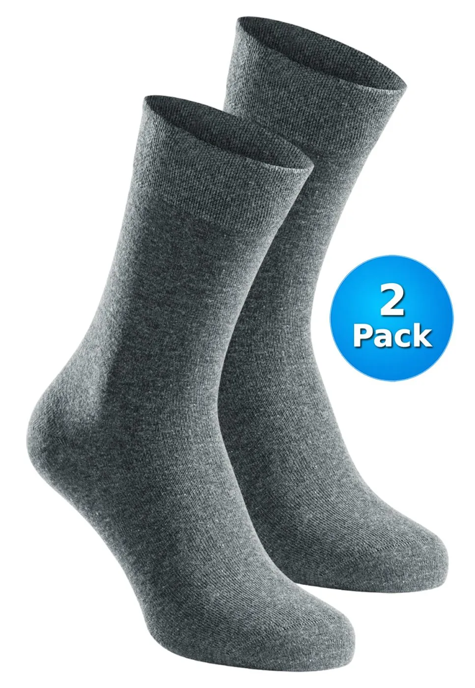 SCHIESSER Men's Socks 95/5 Two-Pack - Grey
