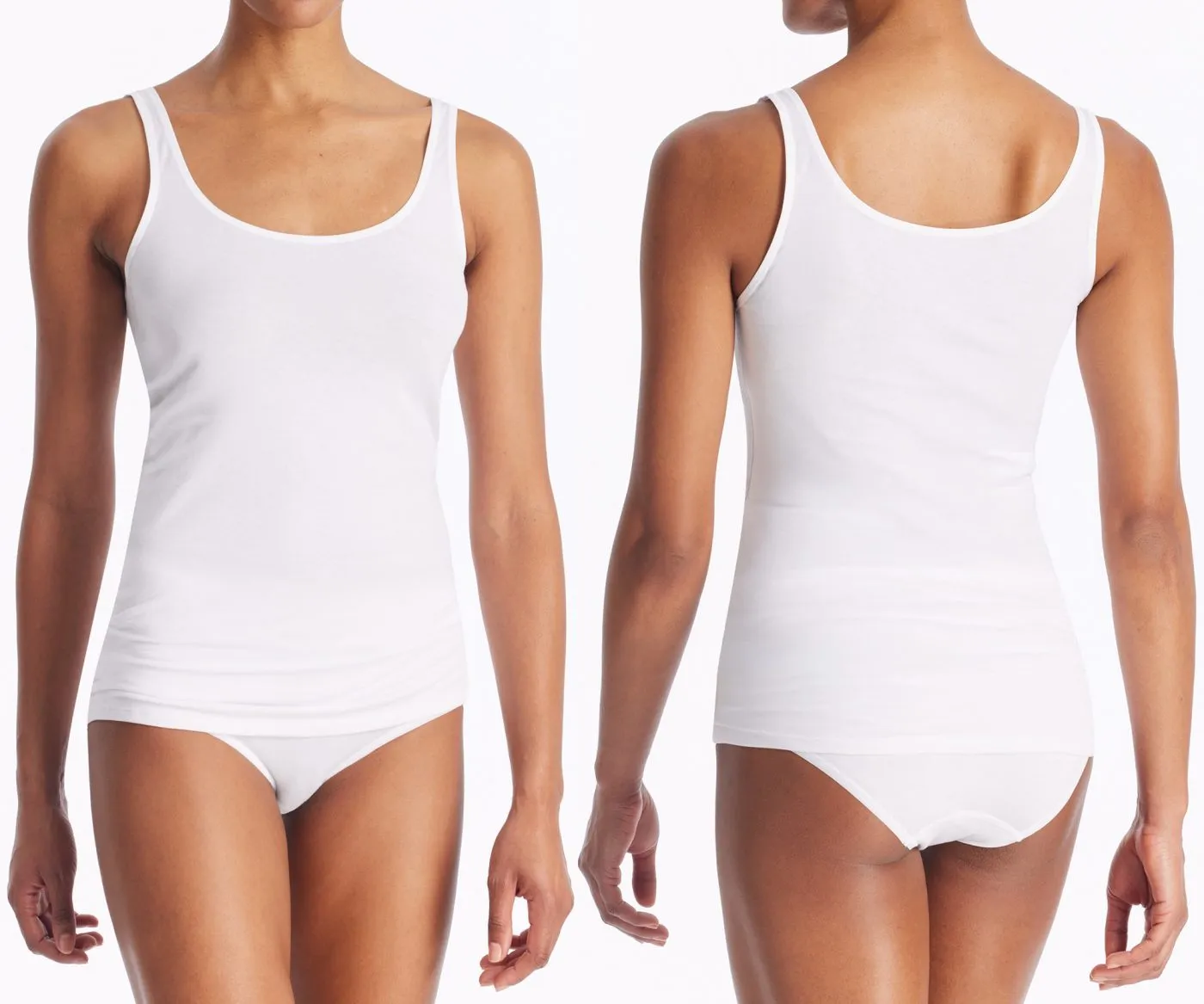 SCHIESSER Women's 2PACK Camisole 95/5 - White
