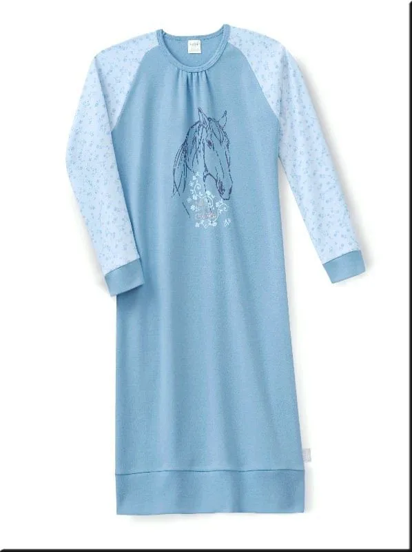 Girls Nightdress 1/1 Schiesser Horse Girls Nightdress 1/1 Schiesser Horse