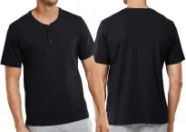 Men's T-shirt 1/2 Schiesser Mix & Relax - black