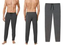 Schiesser Men's Sweatpants Mix & Relax - black patterned