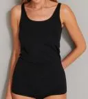 2er Pack Damen Trägertop SCHIESSER 95/5 - schwarz – Ansicht 2