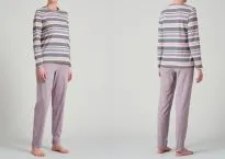 Women's Long Pyjama SCHIESSER Sportive Stripes