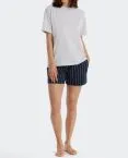 Ladies T-Shirt SCHIESSER Mix & Relax - mottled gray – view 2