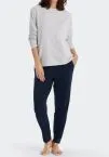 Ladies Longsleeve Shirt SCHIESSER Mix & Relax - mottled gray – view 2