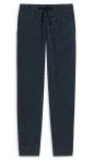 Ladies lounge pants long Schiesser Mix & Relax - dark blue dotted – view 3