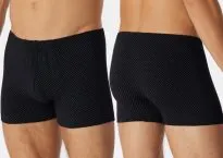 Men's Boxer Briefs SCHIESSER Cotton Casuals - black dotted