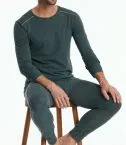 Men's Long Sleeve T-Shirt SCHIESSER Comfort Fit - blue – view 2