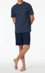 SCHIESSER Men's Pajamas Short Casual Essentials - blue – view 2