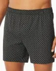 2-Pack SCHIESSER Boxer Shorts Multipacks for Men -black + print – view 2
