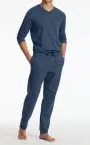 SCHIESSER Men's Long Pyjama Pants Mix+Relax - Royal – view 3