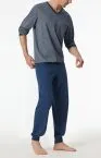 SCHIESSER Men's Long Pyjamas Comfort Essentials - Blue – view 3