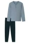 SCHIESSER Men's Long Pyjama Set Casual Essentials - Midnight blue – view 2
