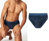 SCHIESSER Men's Swim Brief Komfort Aqua - Blue
