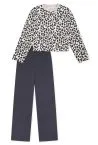 SCHIESSER Girls' Long Pyjama Set Nightwear Leo - White – view 2