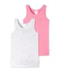 Multicoloured girls' vests from the SCHIESSER Fine Rib line