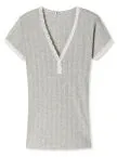 SCHIESSER Women's Agathe Short-Sleeve Shirt - Grey Melange – view 2