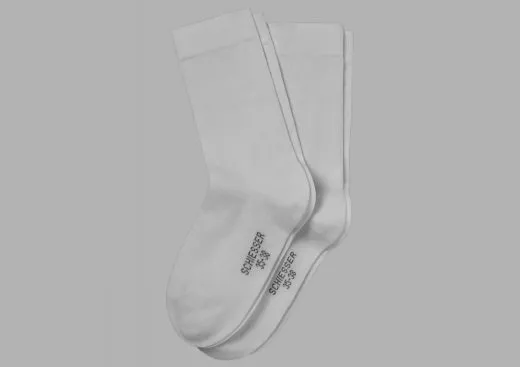 2-Pack SCHIESSER Women Socks Cotton Fit white