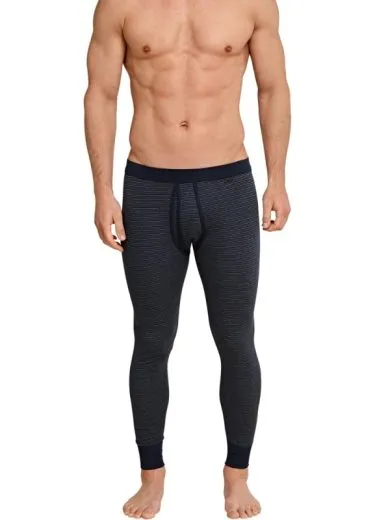 Long johns Schiesser Original fine rib melange dark blue Long johns Schiesser Original fine rib melange dark blue