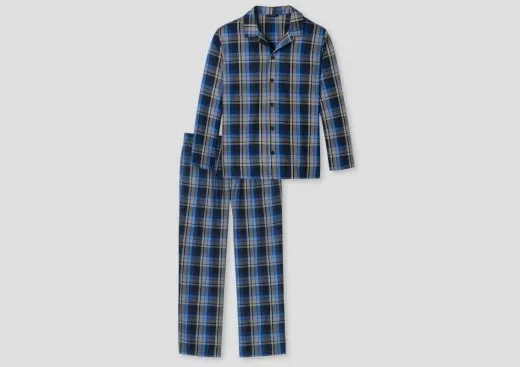 Men Pyjama blue squared