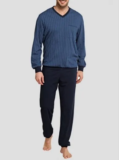 SCHIESSER Men Pyjama jeansblue - 154507