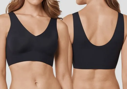 Women's bustier Schiesser Invisible Soft - removable pads - black Women's bustier Schiesser Invisible Soft - removable pads - black