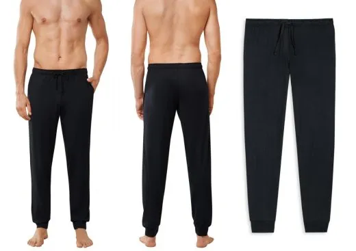 Schiesser Men's Sweatpants Mix & Relax - black Schiesser Men's Sweatpants Mix & Relax - black