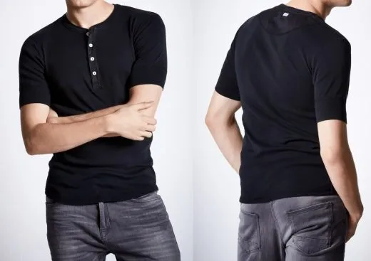 Men's T-Shirt 1/2 SCHIESSER REVIVAL Karl-Heinz - black Men's T-Shirt 1/2 SCHIESSER REVIVAL Karl-Heinz - black