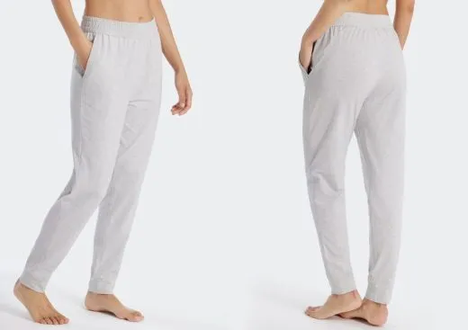Ladies Casual Trousers Long Schiesser Mix & Relax - mottled gray Ladies Casual Trousers Long Schiesser Mix & Relax - mottled gray