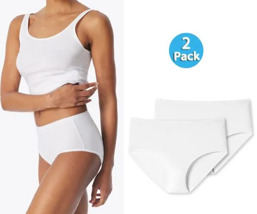 2-Pack Women's Midi Brief SCHIESSER 95/5 - white
