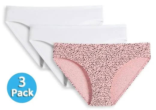 3-Pack Girls' Briefs Schiesser 95/5 - 1x Powder Pink and 2x White 3-Pack Girls' Briefs Schiesser 95/5 - 1x Powder Pink and 2x White