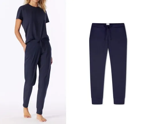 SCHIESSER Women's Mix+Relax Cuffed Lounge Trousers - Dark Blue