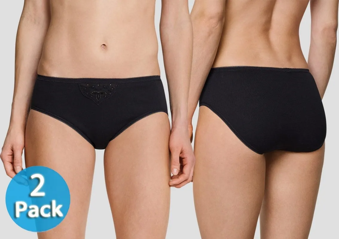 2-Pack SCHIESSER Tai-Slip - black 2-Pack SCHIESSER Tai-Slip - black