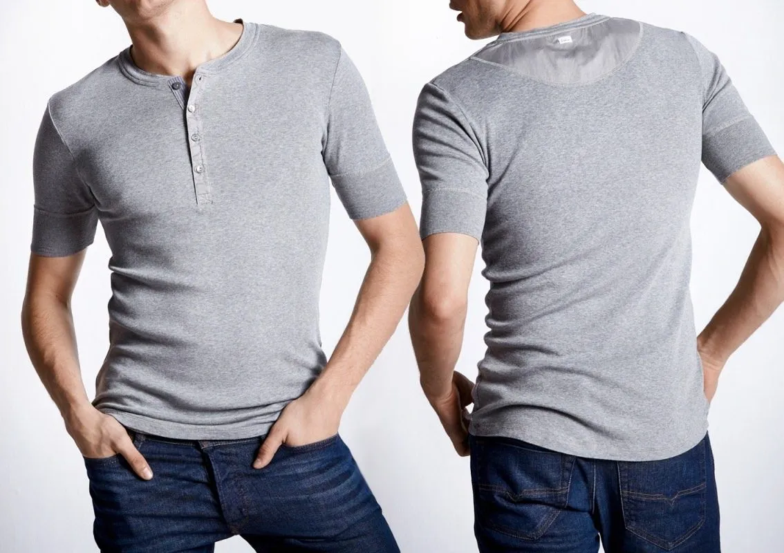 Men's T-Shirt 1/2 SCHIESSER REVIVAL Karl-Heinz - grey mottled Men's T-Shirt 1/2 SCHIESSER REVIVAL Karl-Heinz - grey mottled