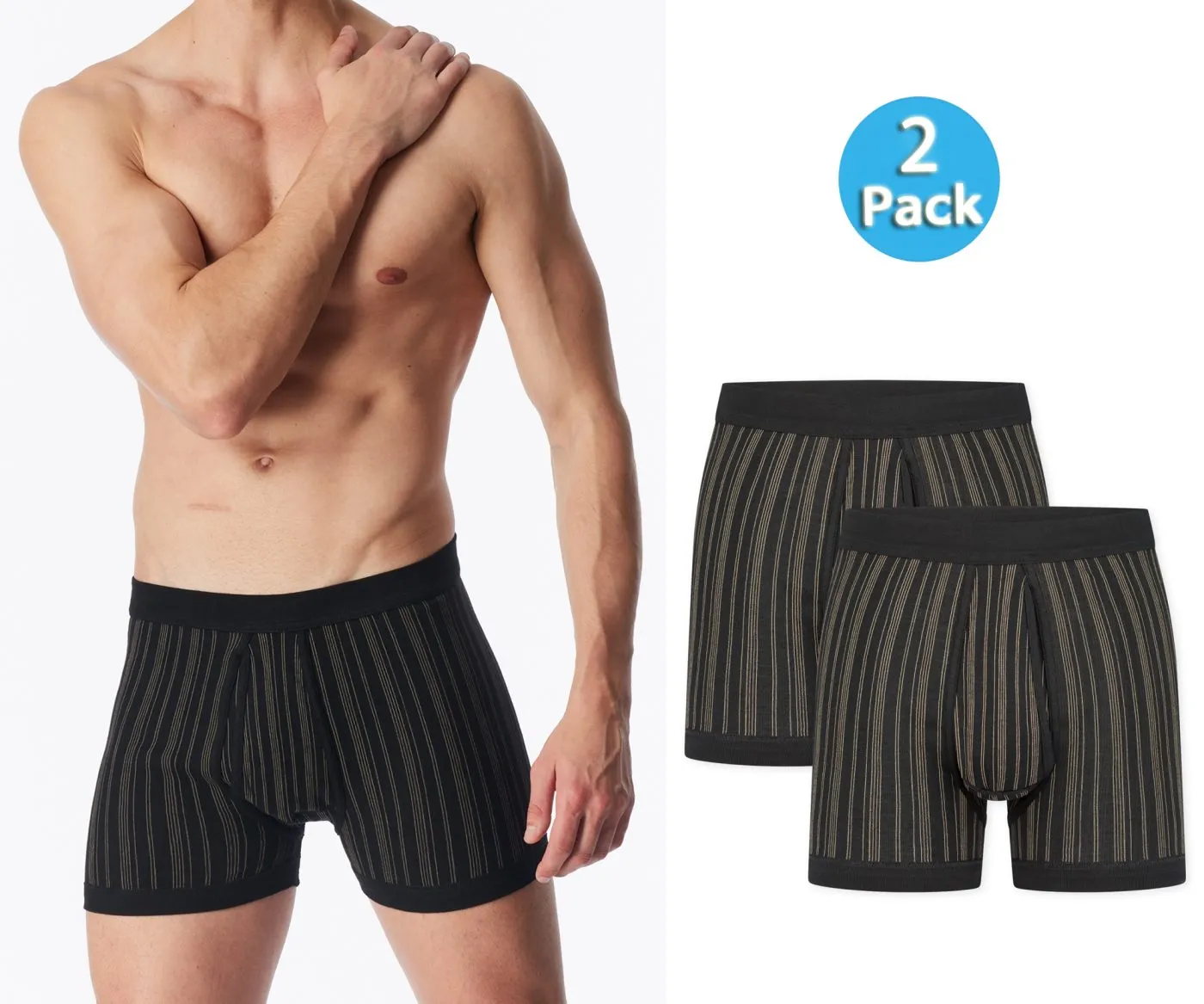 2-Pack Men's Long Brief Fine Rib Schiesser Original Classics 2-Pack Men's Long Brief Fine Rib Schiesser Original Classics