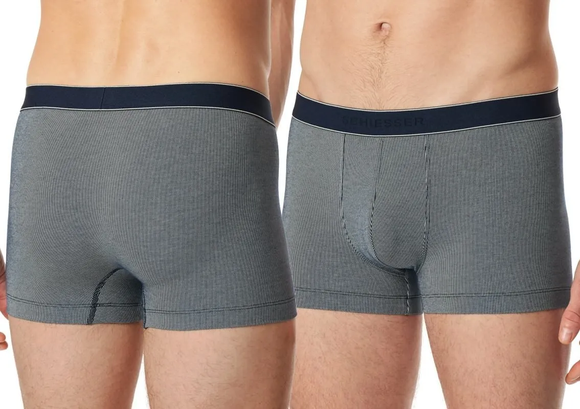 Men's Boxer Briefs SCHIESSER Duality Function - navy striped Men's Boxer Briefs SCHIESSER Duality Function - navy striped
