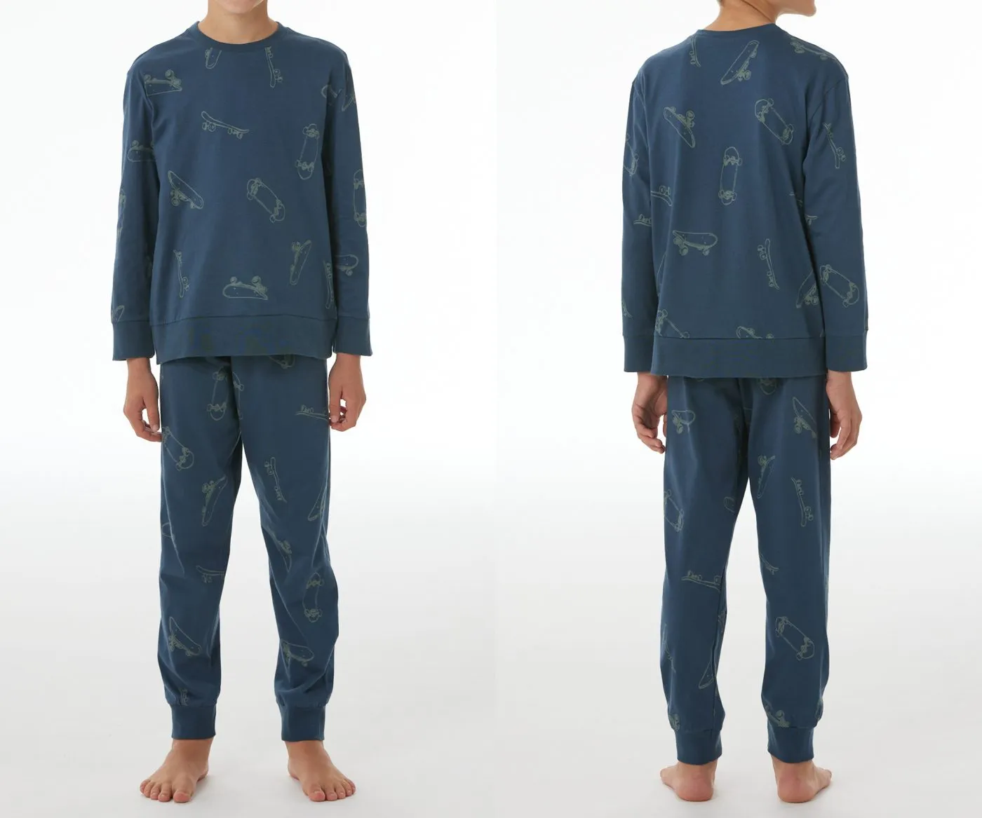SCHIESSER Boys’ Long Pyjamas Nightwear - Dark Blue