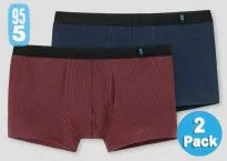 2-color set SCHIESSER Shorts 95/5 dark blue bordeaux