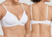 Women's bra Schiesser Invisible Soft - padded - without underwire - white