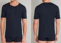 Men's T-Shirt Schiesser Retro Rib - dark blue