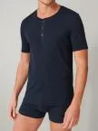 Men's T-Shirt Schiesser Retro Rib - dark blue – view 2