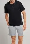 Men's T-shirt 1/2 Schiesser Mix & Relax - black – view 2