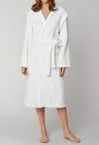 Women's Bathrobe with hood SCHIESSER Essentials - white – view 2
