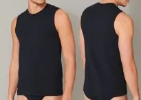 Men's Tank Top SCHIESSER Long Life Soft - blue-black